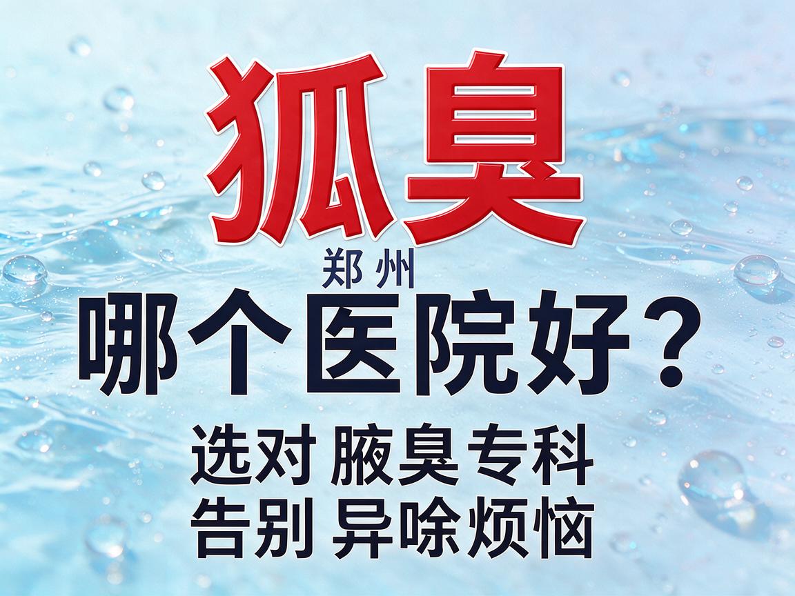狐臭郑州哪个医院好?选对腋臭专科,告别异味烦恼 狐臭郑州哪个医院好?选对腋臭专科,告别异味烦恼