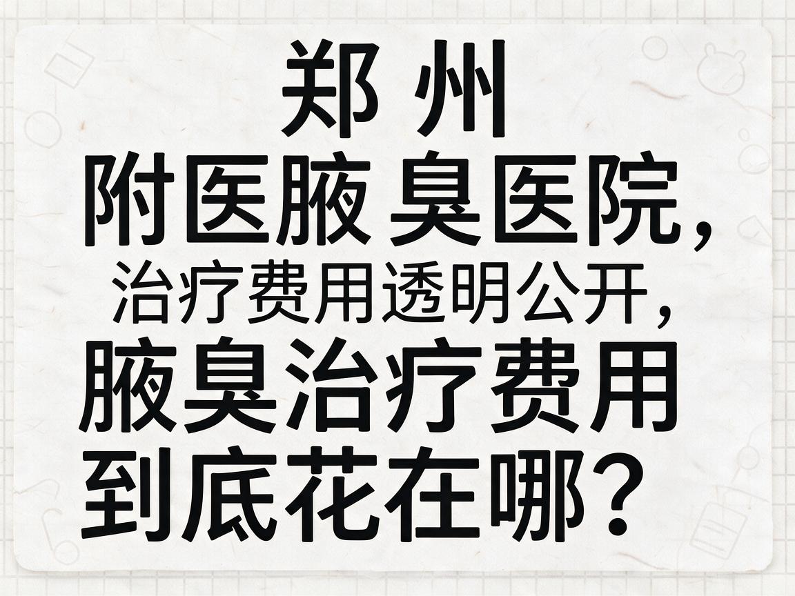 郑州附医腋臭医院治疗费用透明公开,腋臭治疗费用到底花在哪? 郑州附医腋臭医院治疗费用透明公开,腋臭治疗费用到底花在哪?