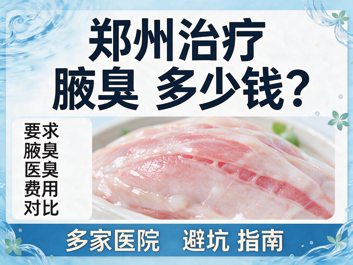 郑州治疗腋臭多少钱？多家医院费用对比与避坑指南