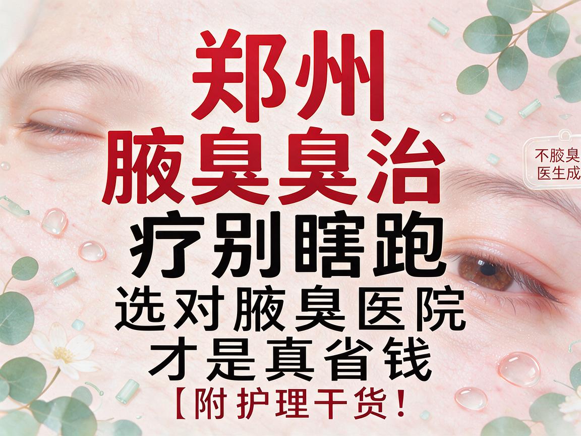 郑州腋臭治疗别瞎跑，选对腋臭医院才是真省钱（附护理干货）