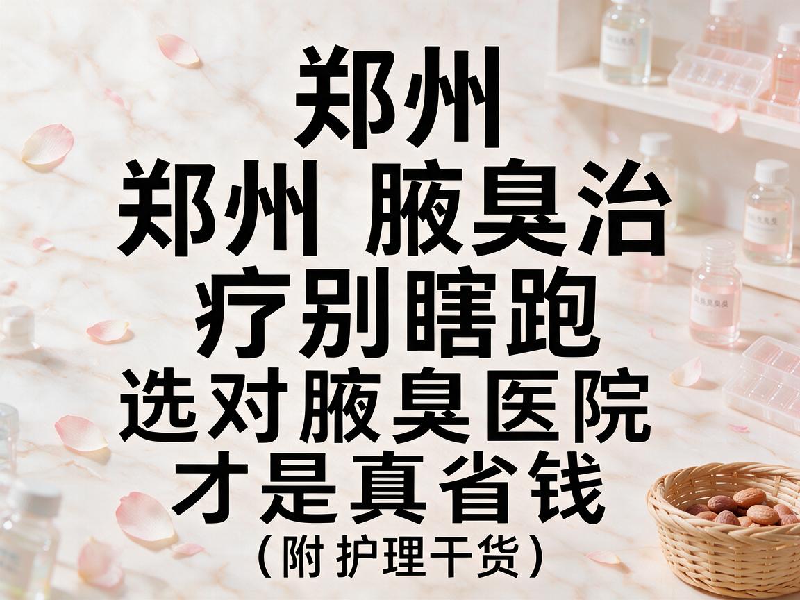 郑州腋臭治疗别瞎跑，选对腋臭医院才是真省钱（附护理干货）