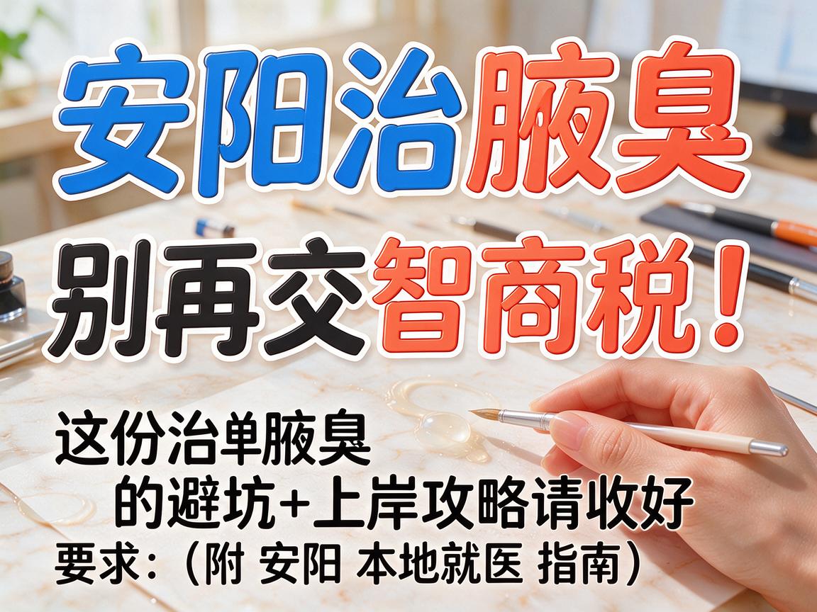 安阳治腋臭，别再交智商税！这份治腋臭的避坑+上岸攻略请收好（附安阳本地就医指南）