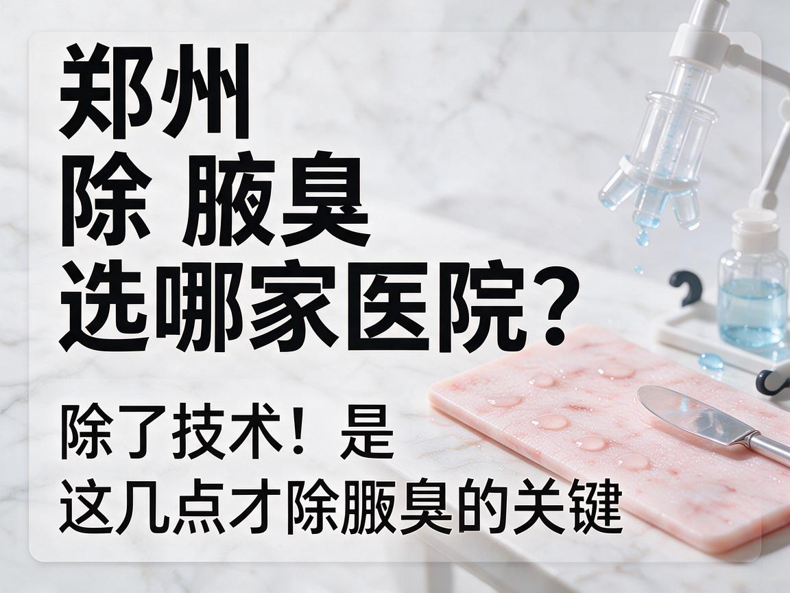 郑州除腋臭选哪家医院？除了技术，这几点才是除腋臭的关键