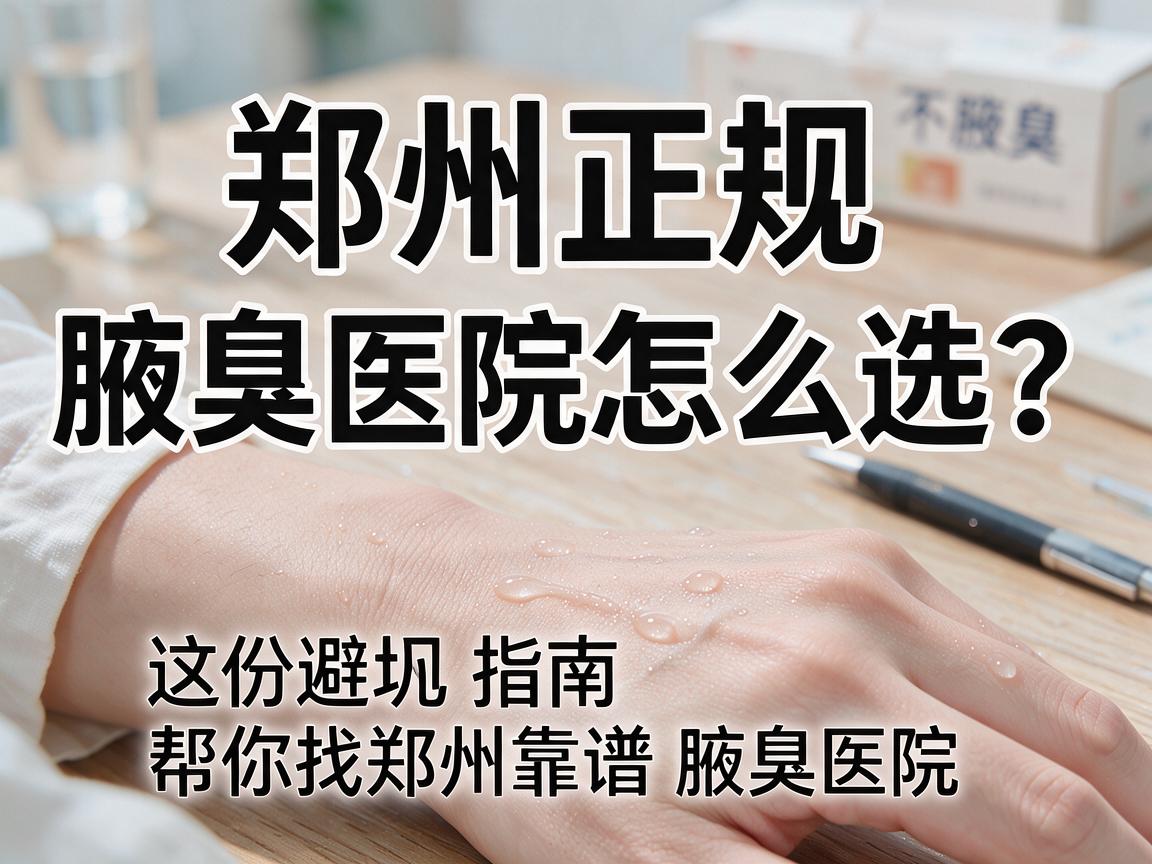 郑州正规腋臭医院怎么选？这份避坑指南帮你找到郑州靠谱腋臭医院