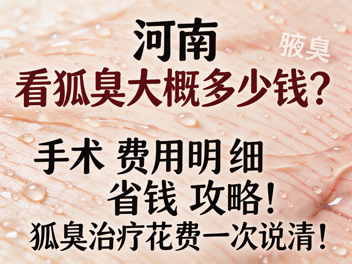 河南看狐臭大概多少钱？手术费用明细与省钱攻略，狐臭治疗花费一次说清