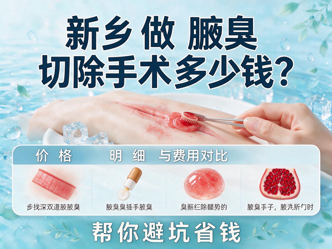 新乡做腋臭切除手术多少钱？价格明细与费用对比，帮你避坑省钱