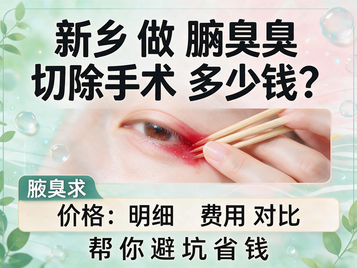 新乡做腋臭切除手术多少钱？价格明细与费用对比，帮你避坑省钱