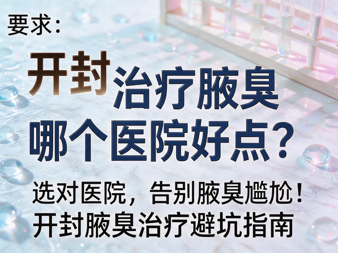 开封治疗腋臭哪个医院好点？选对医院，告别腋臭尴尬，开封腋臭治疗避坑指南