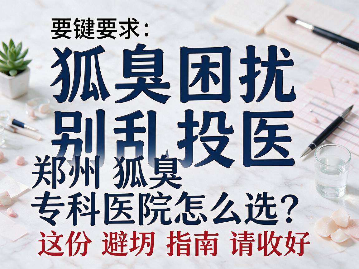 狐臭困扰别乱投医，郑州狐臭专科医院怎么选？这份避坑指南请收好