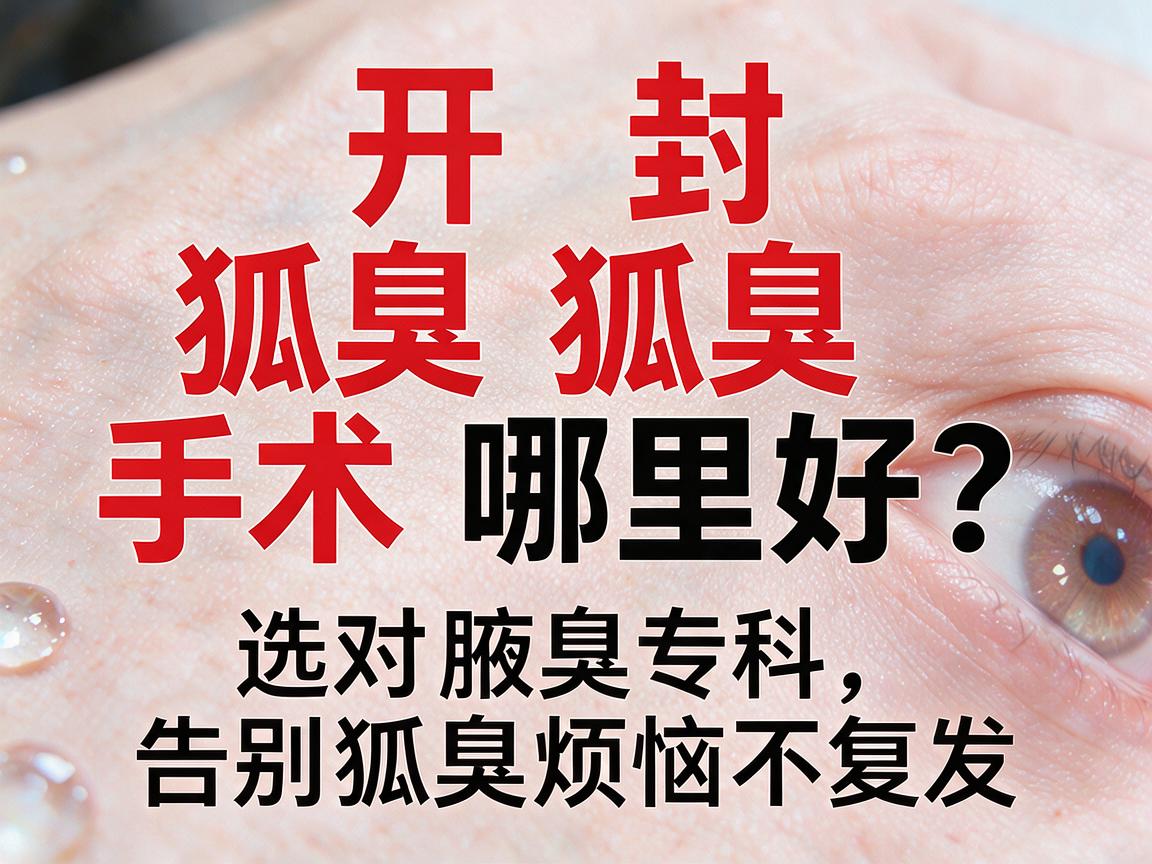 开封狐臭手术哪里好？选对腋臭专科，告别狐臭烦恼不复发