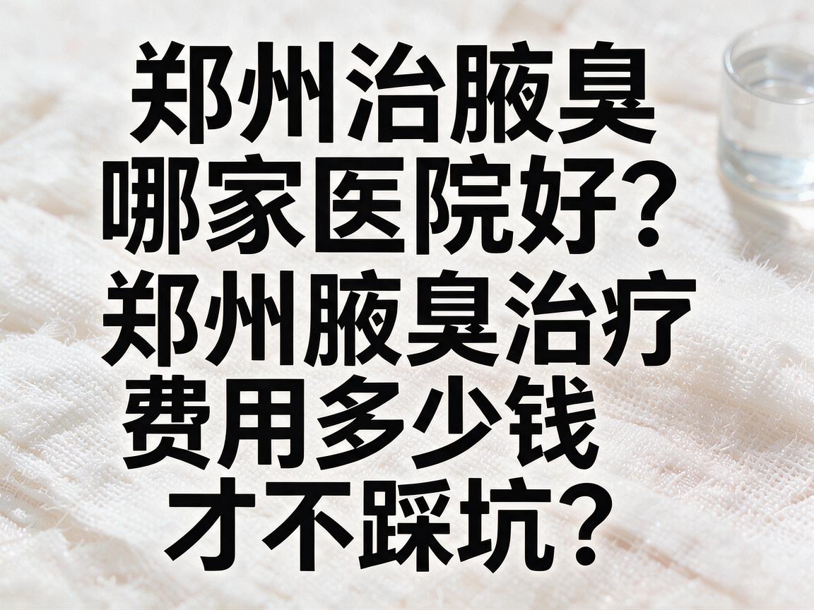 郑州治腋臭哪家医院好？郑州腋臭治疗费用多少钱才不踩坑？