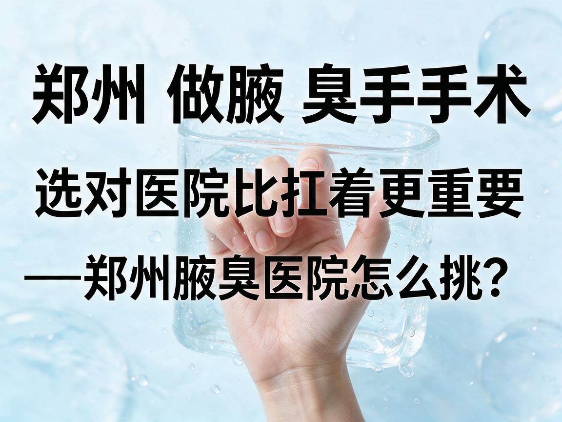 郑州做腋臭手术，选对医院比扛着更重要—郑州腋臭医院怎么挑？