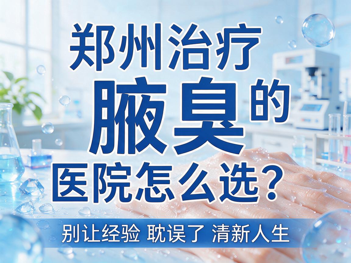 郑州治疗腋臭的医院怎么选？别让经验耽误了清新人生