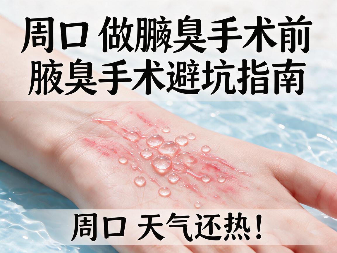 周口做腋臭手术前，这篇腋臭手术避坑指南，比周口天气还热！