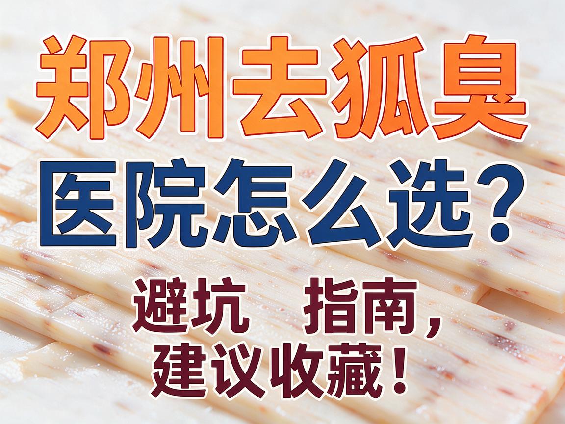 郑州去狐臭，医院怎么选？这份郑州腋臭医院避坑指南，建议收藏！
