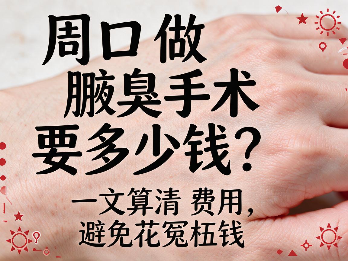 周口做腋臭手术要多少钱？一文算清费用，避免花冤枉钱