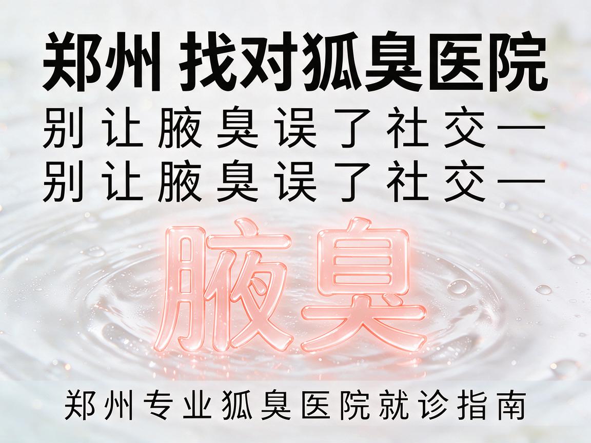 郑州找对狐臭医院，别让腋臭误了社交—郑州专业狐臭医院就诊指南