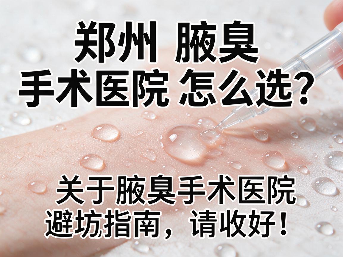 郑州腋臭手术医院怎么选?这份关于腋臭手术医院的避坑指南,请收好! 郑州腋臭手术医院怎么选?这份关于腋臭手术医院的避坑指南,请收好!