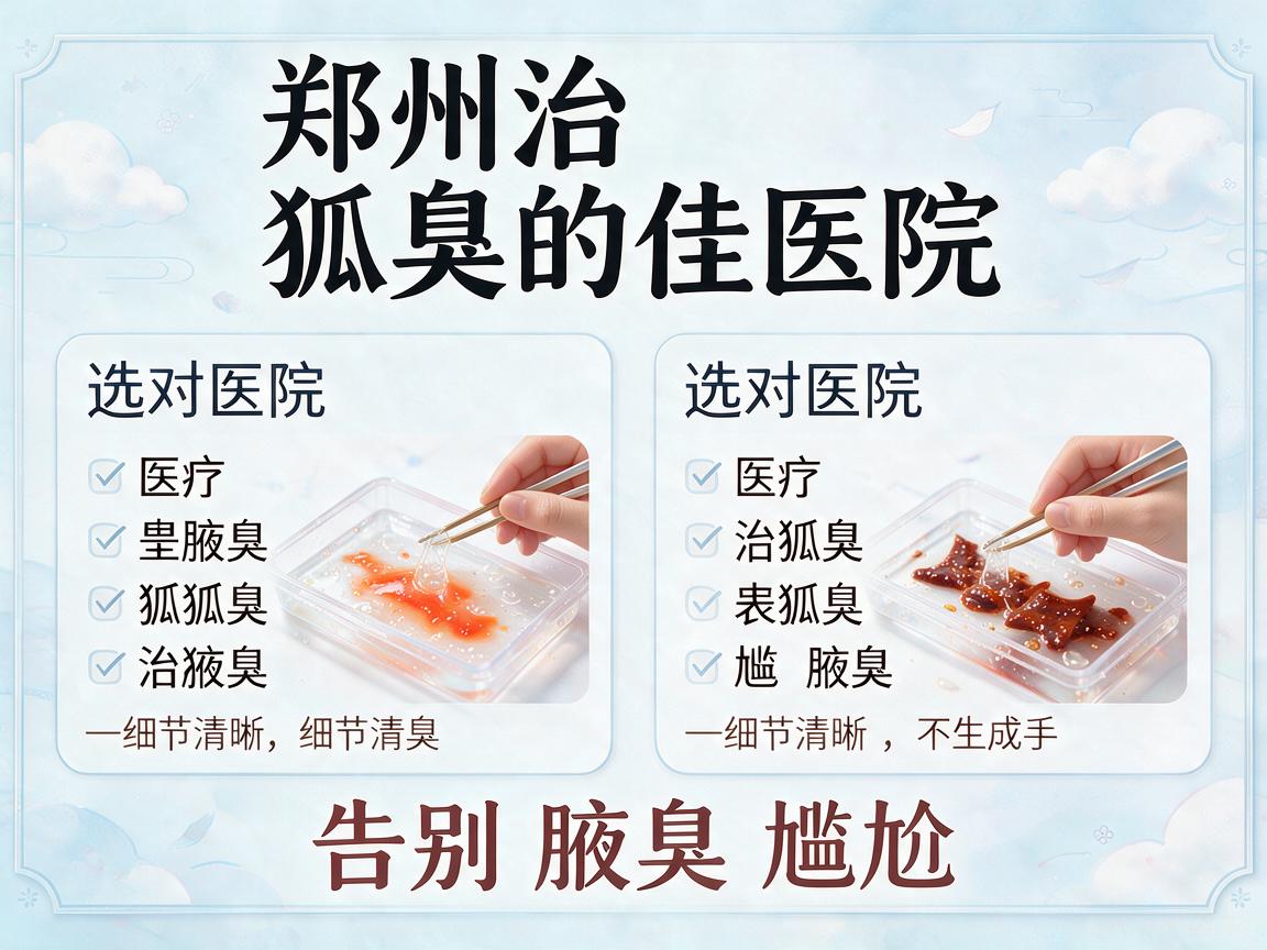 郑州治狐臭的佳医院排名，选对医院治狐臭，告别腋臭尴尬