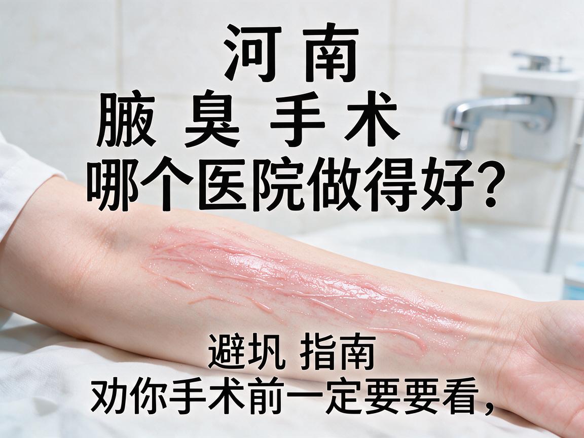 河南腋臭手术哪个医院做得好？这份避坑指南，劝你手术前一定要看