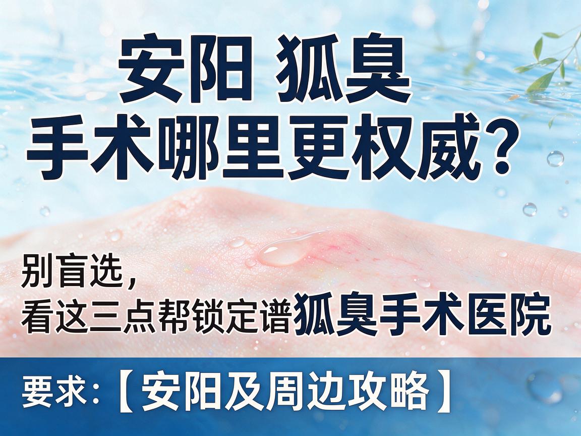 安阳狐臭手术哪里更权威？别盲选，看这三点帮你锁定靠谱狐臭手术医院（安阳及周边攻略）