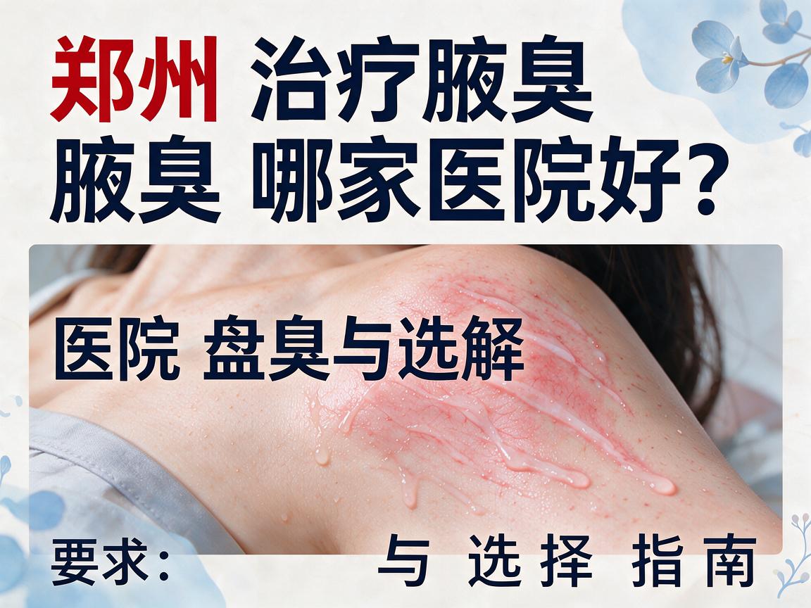 郑州治疗腋臭哪家医院好？郑州治疗腋臭医院盘点与选择指南