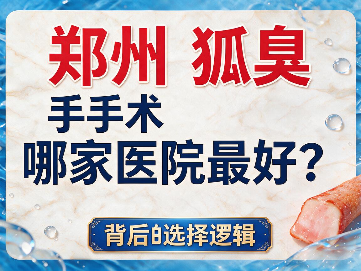 郑州狐臭手术哪家医院最好？聊聊郑州狐臭手术哪家医院最好背后的选择逻辑