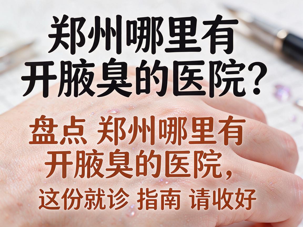 郑州哪里有开腋臭的医院？盘点郑州哪里有开腋臭的医院，这份就诊指南请收好