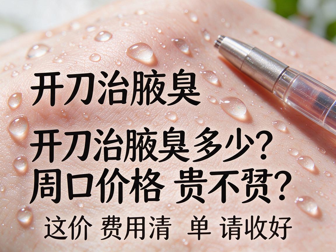 开刀治腋臭周口价格多少？开刀治腋臭周口价格贵不贵？这份费用清单请收好