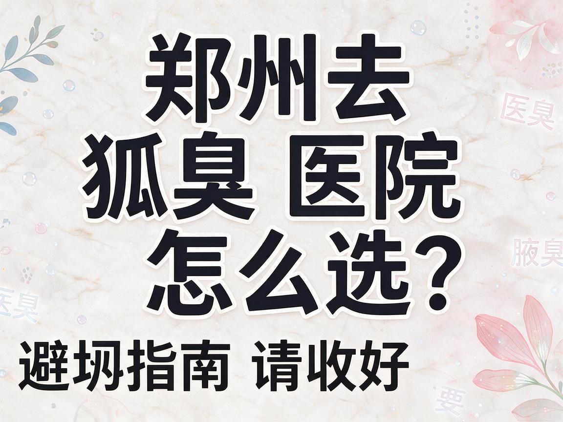 郑州去狐臭医院怎么选？郑州去狐臭医院这份避坑指南请收好