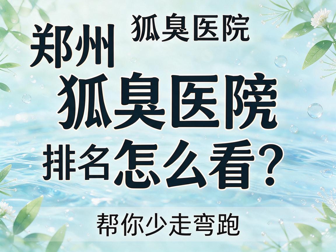 郑州狐臭医院排名榜怎么看？这份郑州狐臭医院排名榜里的门道，帮你少走弯路