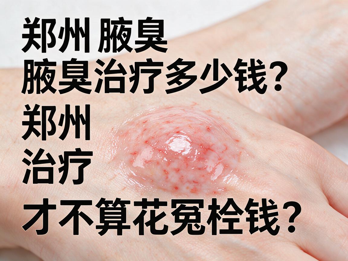郑州腋臭治疗多少钱？郑州腋臭治疗多少钱才不算花冤枉钱？