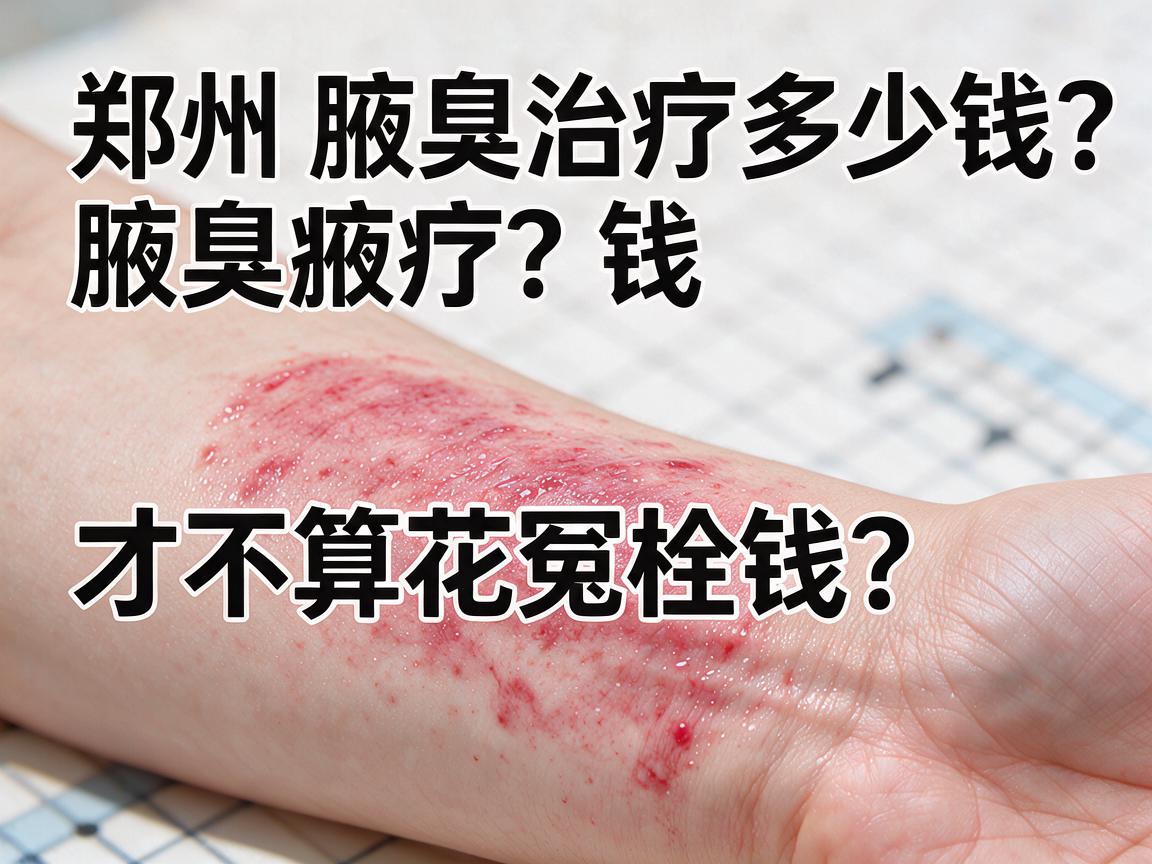 郑州腋臭治疗多少钱？郑州腋臭治疗多少钱才不算花冤枉钱？