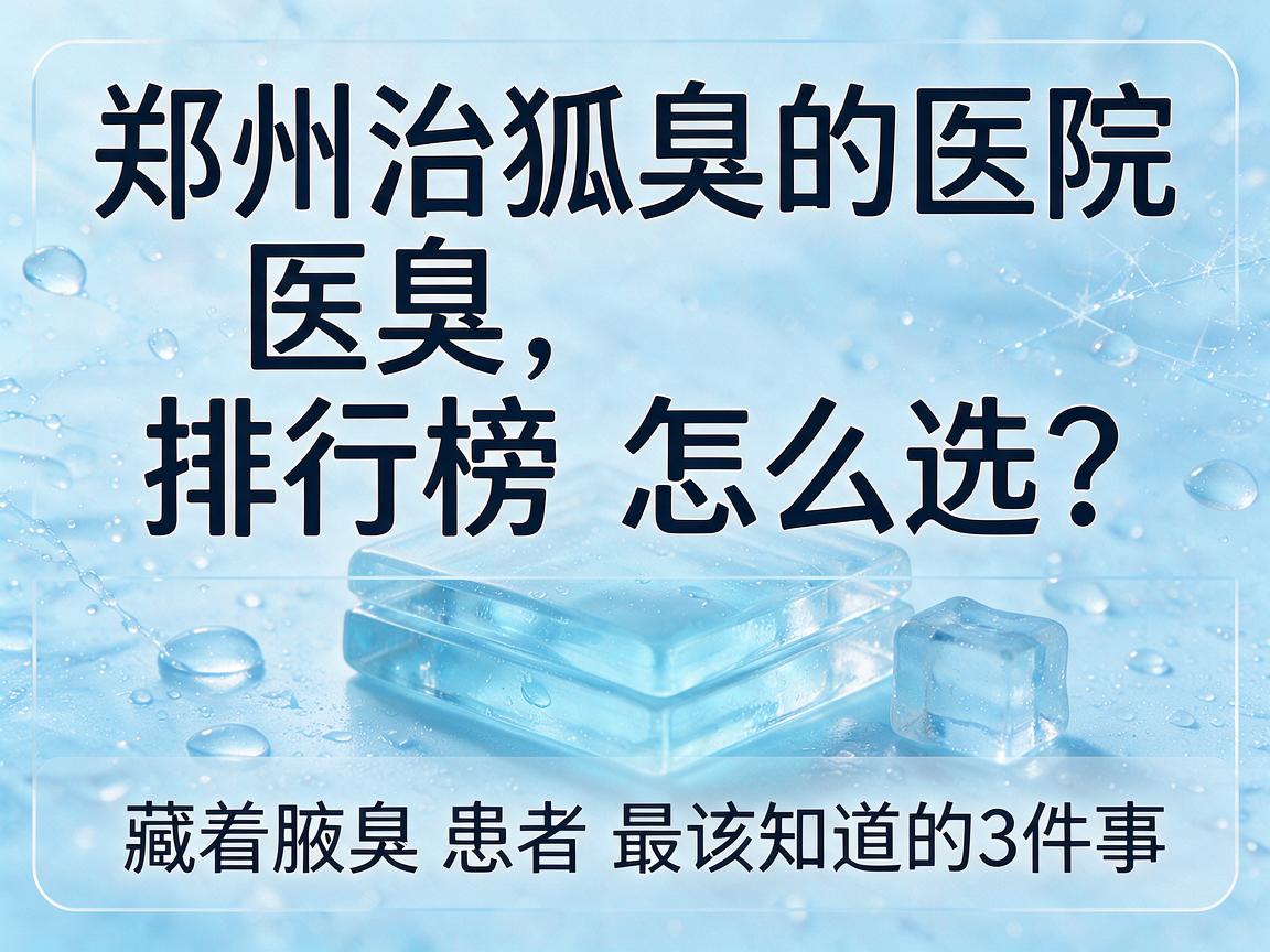 郑州治狐臭的医院排行榜怎么选？这份郑州治狐臭的医院排行榜背后，藏着腋臭患者最该知道的3件事