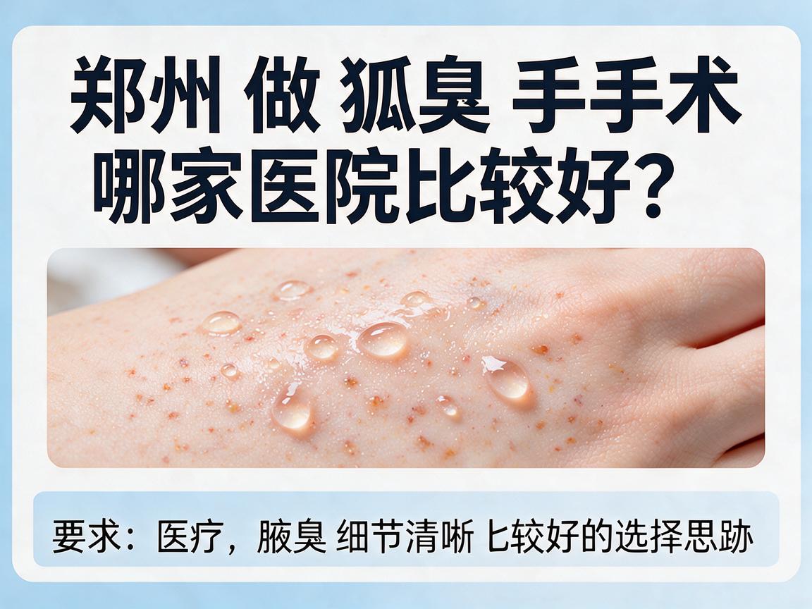 郑州做狐臭手术哪家医院比较好？聊聊郑州做狐臭手术哪家医院比较好的选择思路