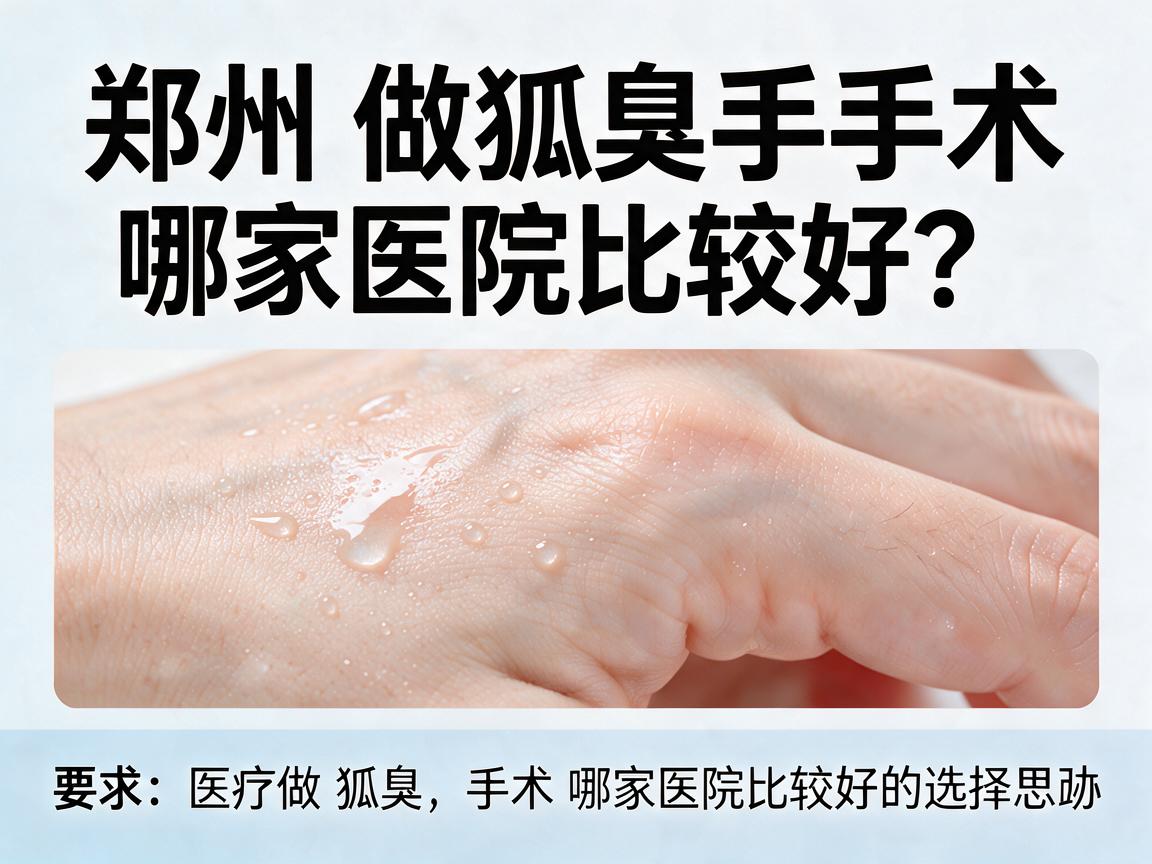 郑州做狐臭手术哪家医院比较好？聊聊郑州做狐臭手术哪家医院比较好的选择思路