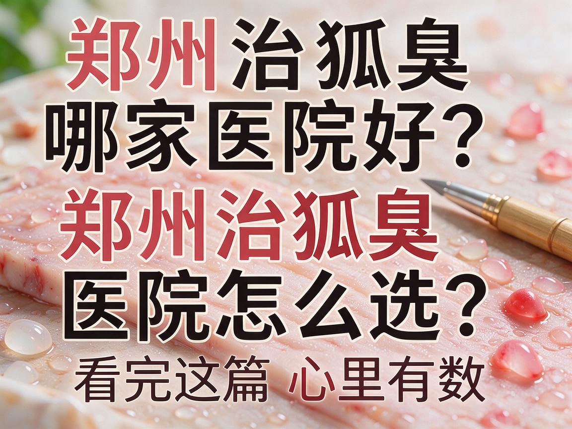 郑州治狐臭哪家医院好？郑州治狐臭医院怎么选？看完这篇心里有数