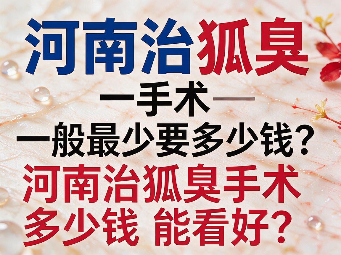河南治狐臭手术一般最少要多少钱?河南治狐臭手术多少钱能看好? 河南治狐臭手术一般最少要多少钱?河南治狐臭手术多少钱能看好?