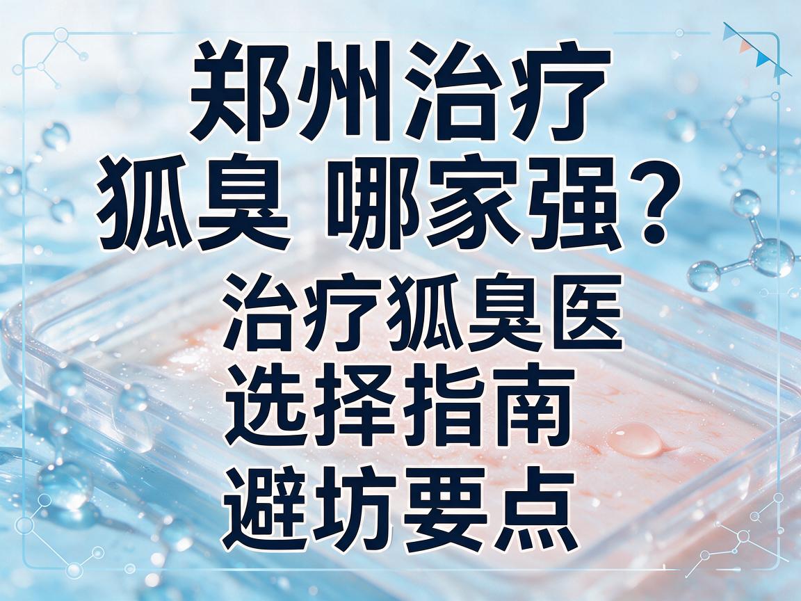 郑州治疗狐臭哪家强？郑州治疗狐臭医院选择指南与避坑要点