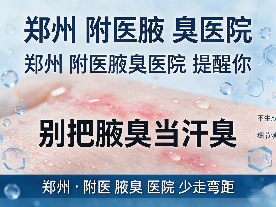 郑州附医腋臭医院，郑州附医腋臭医院提醒你，别把腋臭当汗臭，选对郑州附医腋臭医院少走弯路