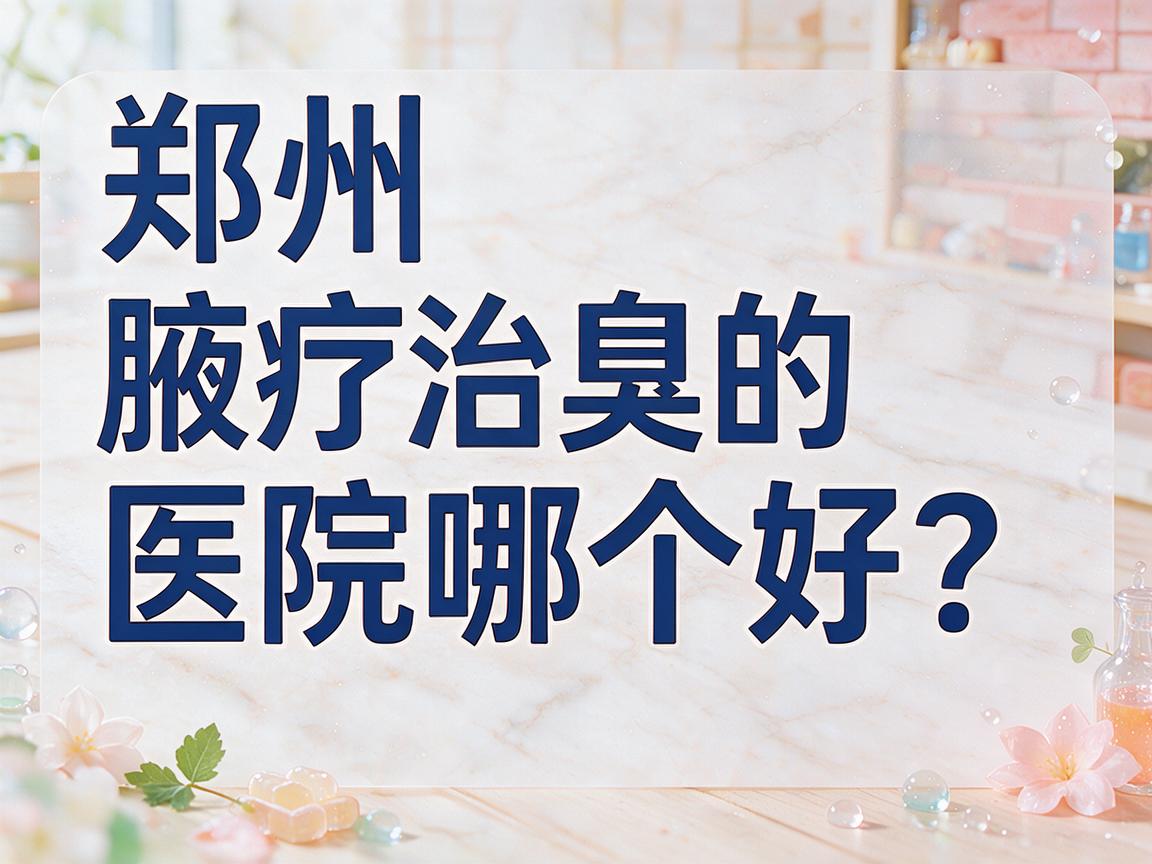 郑州治疗腋臭的医院哪个好？聊聊郑州治疗腋臭的医院哪个好该怎么选