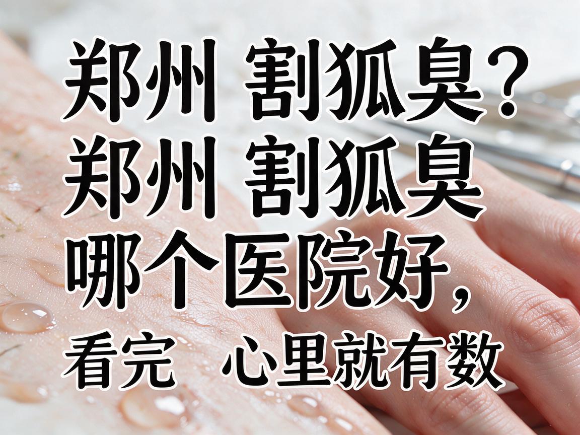 郑州割狐臭哪个医院好？郑州割狐臭哪个医院好，看完这篇心里就有数