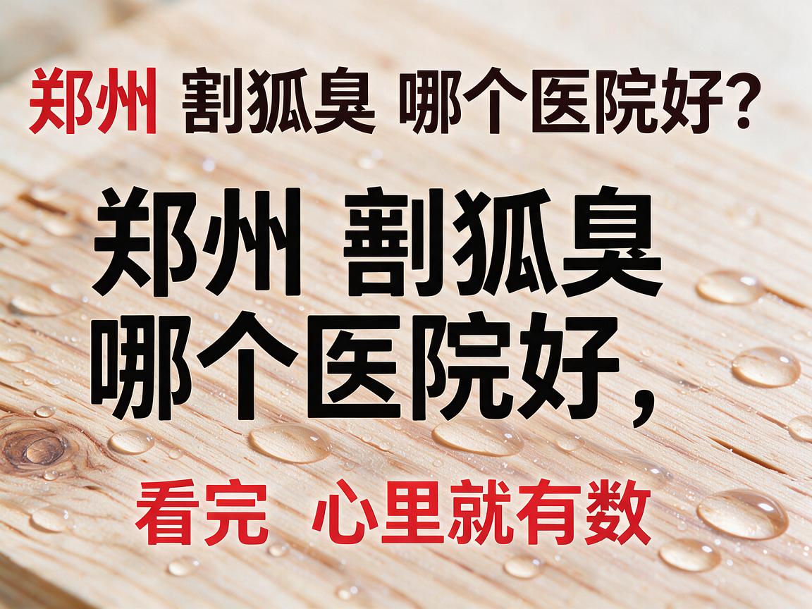 郑州割狐臭哪个医院好？郑州割狐臭哪个医院好，看完这篇心里就有数