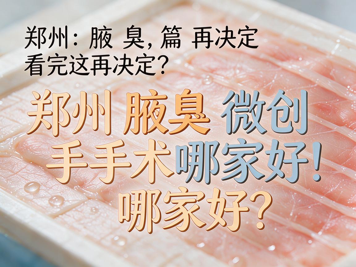 郑州腋臭微创手术哪家好？郑州腋臭微创手术哪家好，看完这篇再决定