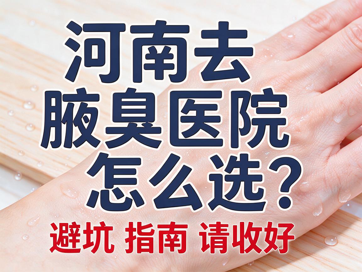 河南去腋臭医院怎么选？河南去腋臭医院这份避坑指南请收好