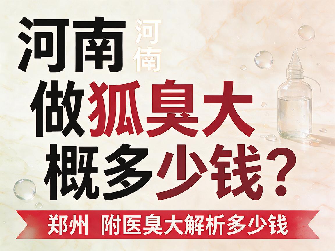 河南做狐臭大概多少钱？郑州附医解析河南做狐臭大概多少钱