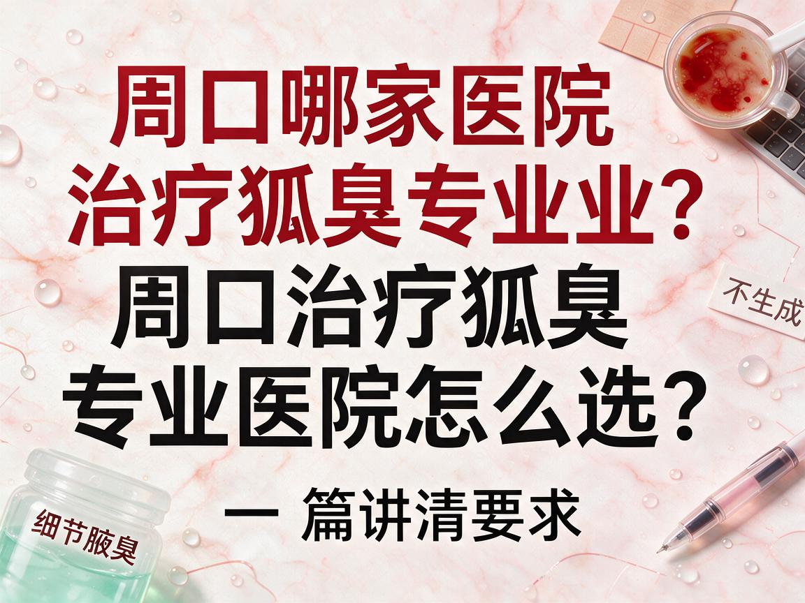 周口哪家医院治疗狐臭专业？周口治疗狐臭专业医院怎么选？一篇讲清
