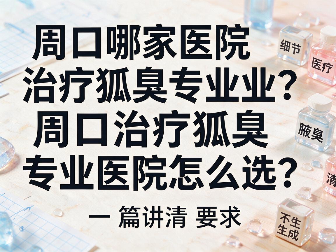 周口哪家医院治疗狐臭专业？周口治疗狐臭专业医院怎么选？一篇讲清