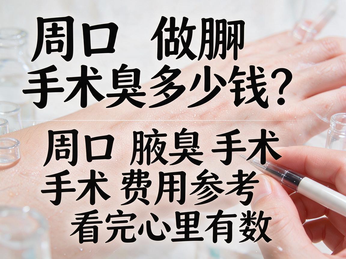 周口做腋臭手术多少钱？周口腋臭手术费用参考，看完心里有数