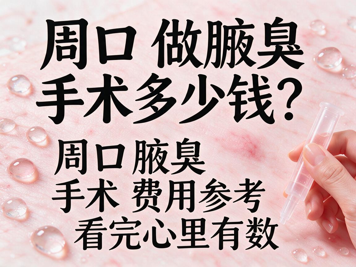 周口做腋臭手术多少钱？周口腋臭手术费用参考，看完心里有数